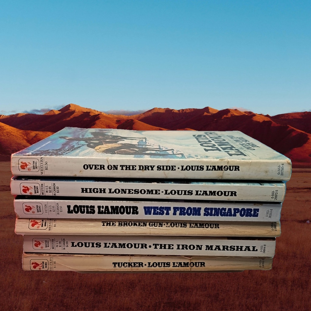 Lot Of 6 Louis L'Amour Vintage Western Paperback Novels Bantam Books 70's 80's